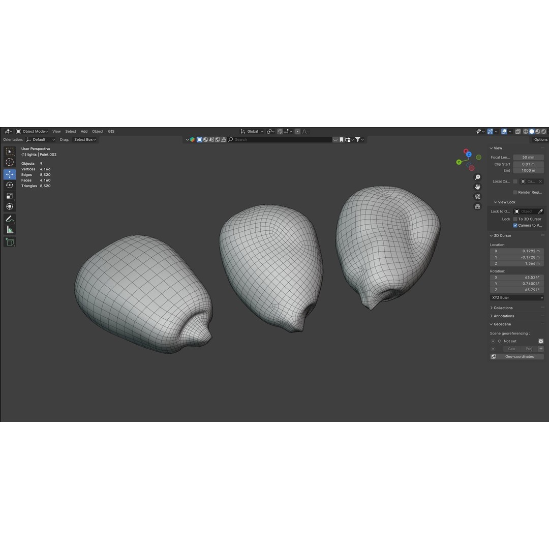 Coorn Seeds 3D Model – Low Poly Game Asset, Blender, FBX, OBJ