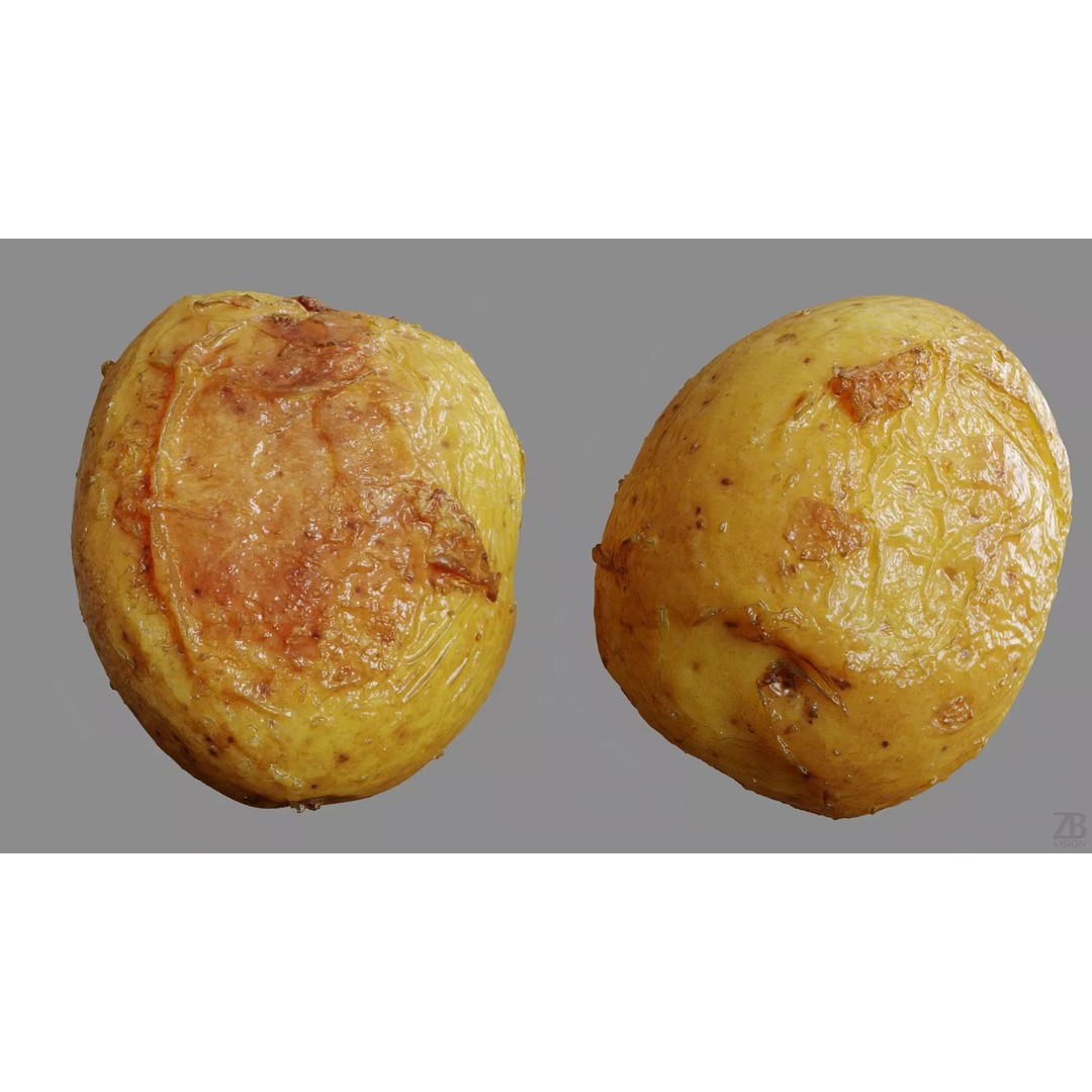Photorealistic Potato 3D Model – High Poly PBR Asset, FBX, OBJ