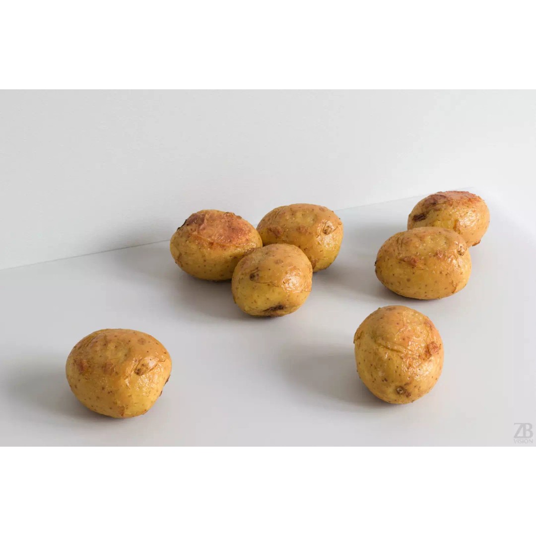 Photorealistic Potato 3D Model – High Poly PBR Asset, FBX, OBJ - View 2
