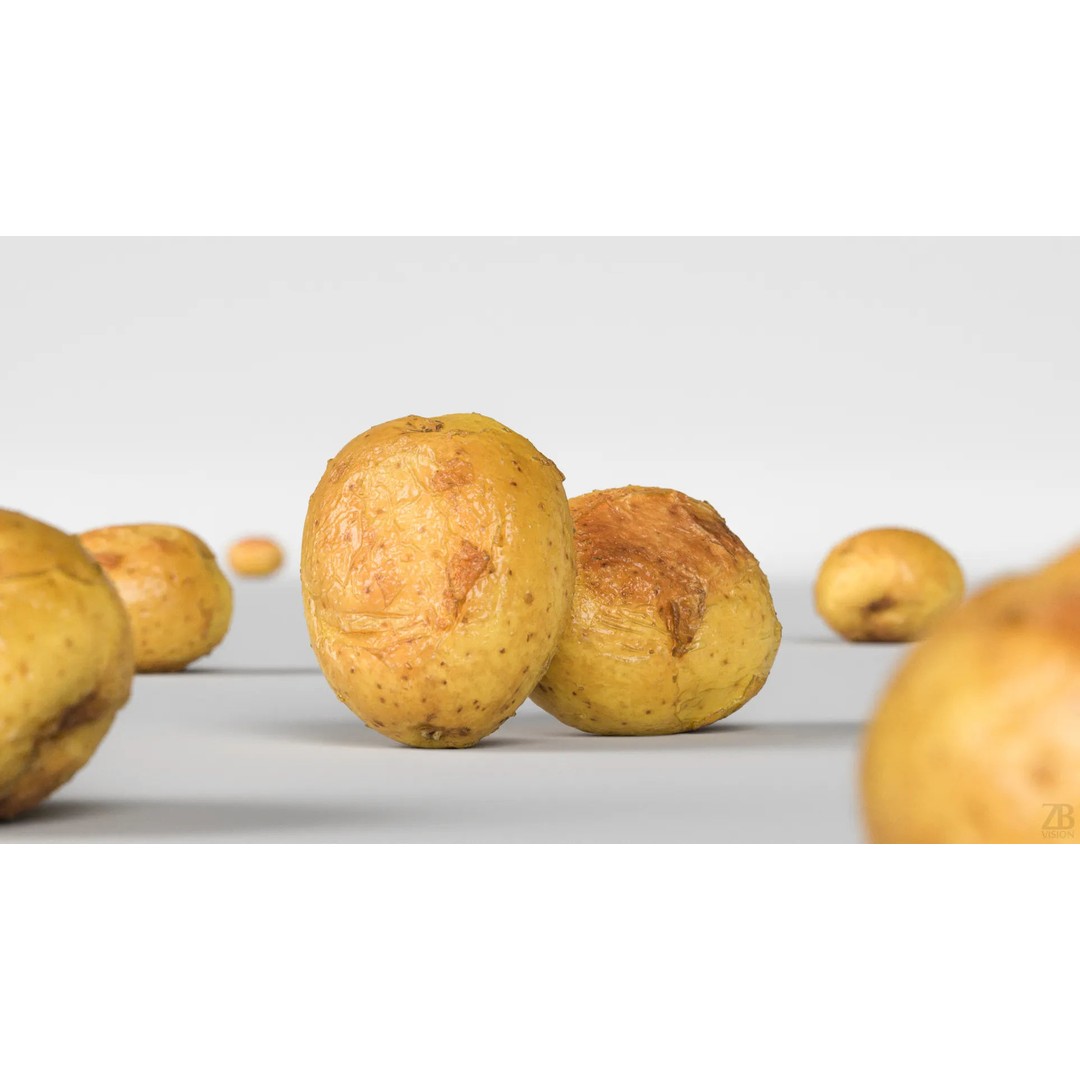 Photorealistic Potato 3D Model – High Poly PBR Asset, FBX, OBJ - View 3