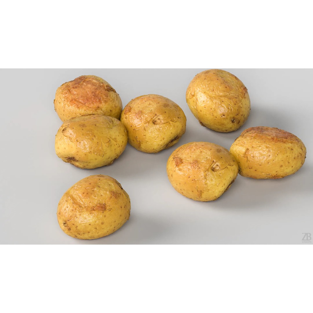 Photorealistic Potato 3D Model – High Poly PBR Asset, FBX, OBJ - View 4