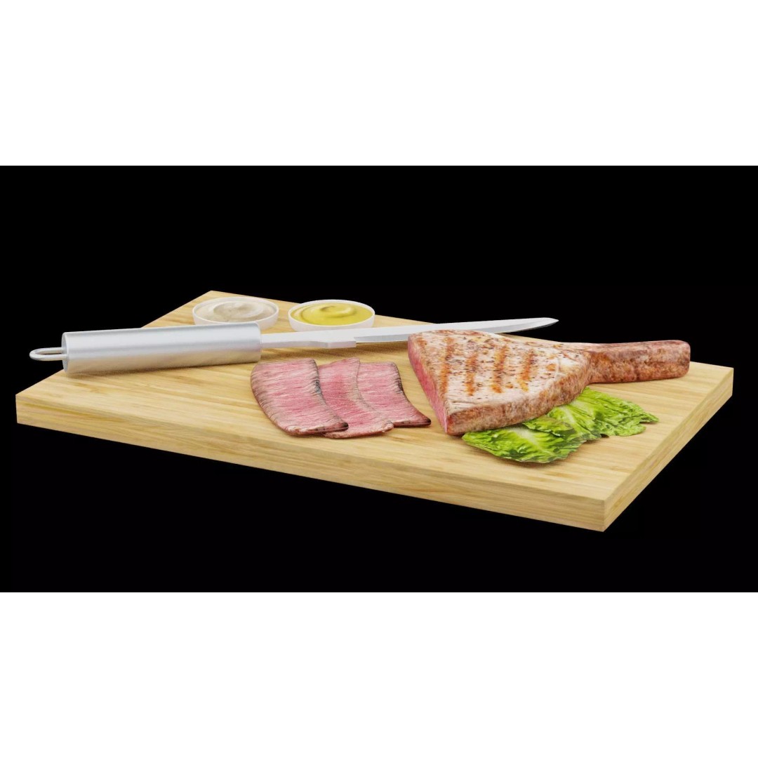 Cut Rib of Beef Plate 3D Model – Low Poly PBR Asset, FBX, OBJ - View 2