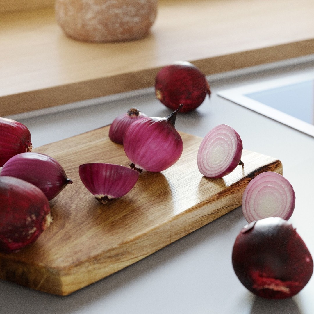 Peeled Red Onion 3D Model – Detailed PBR Asset, FBX, OBJ - View 8