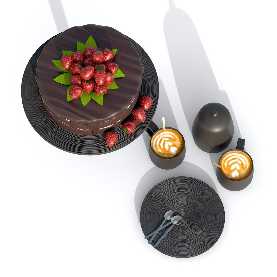 Cake 3D Model – PBR Low Poly Game Asset, FBX, OBJ, Blender - View 10