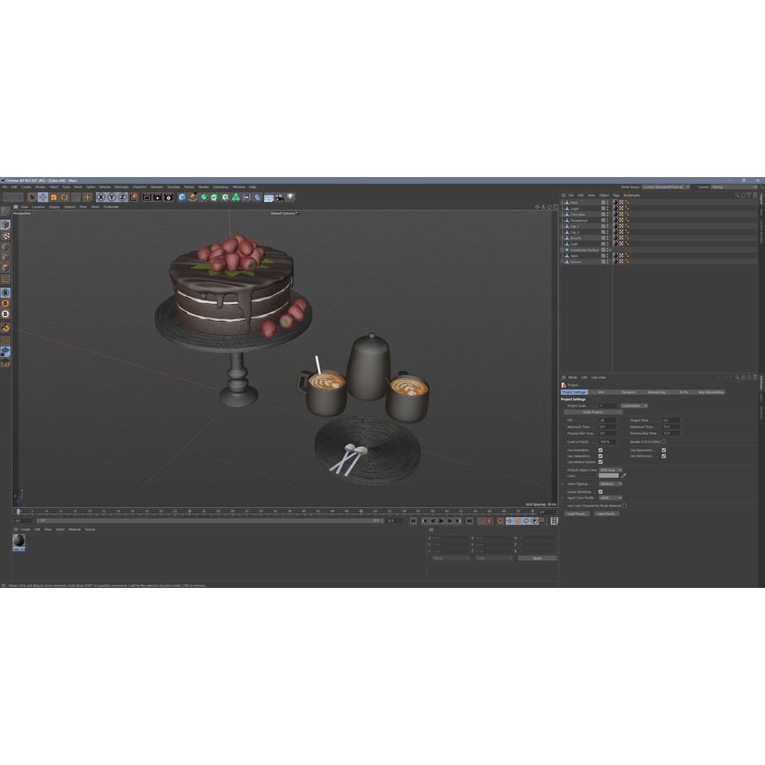 Cake 3D Model – PBR Low Poly Game Asset, FBX, OBJ, Blender - View 13