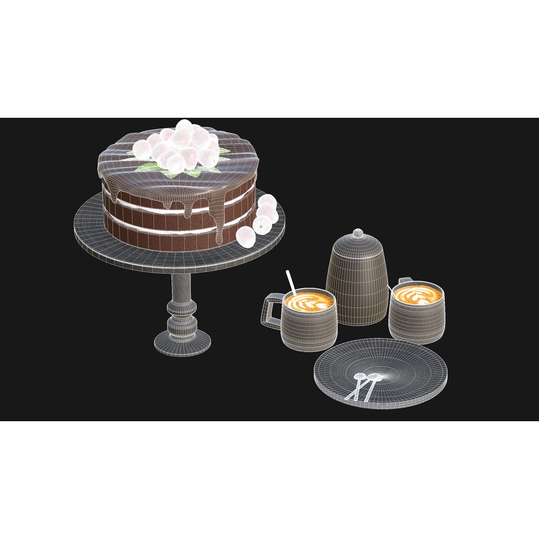 Cake 3D Model – PBR Low Poly Game Asset, FBX, OBJ, Blender - View 17