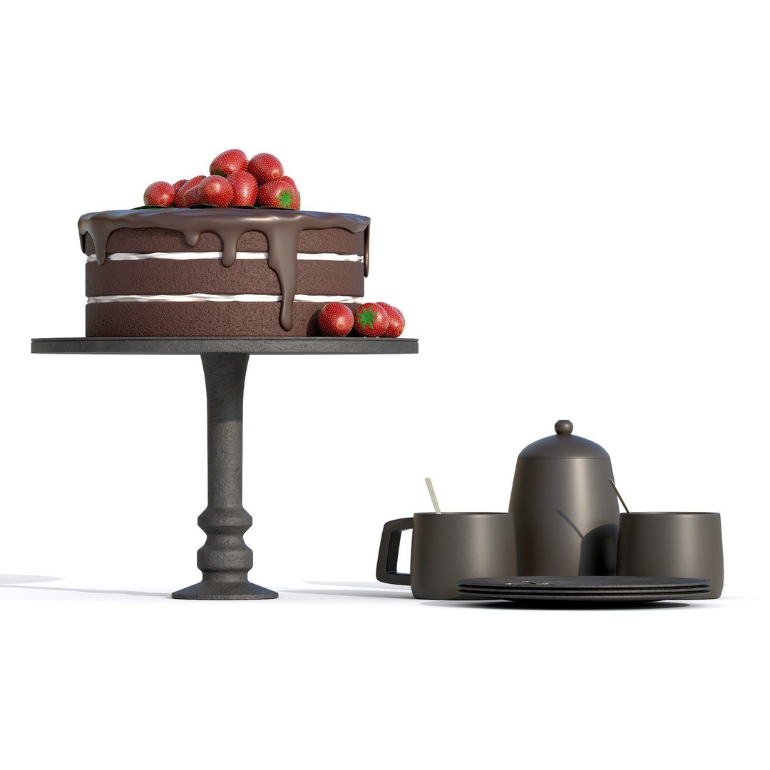 Cake 3D Model – PBR Low Poly Game Asset, FBX, OBJ, Blender - View 5