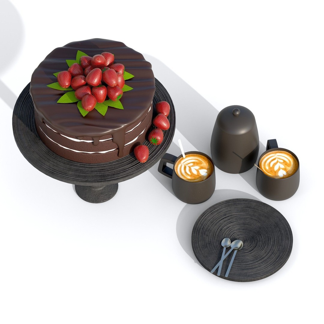 Cake 3D Model – PBR Low Poly Game Asset, FBX, OBJ, Blender - View 6