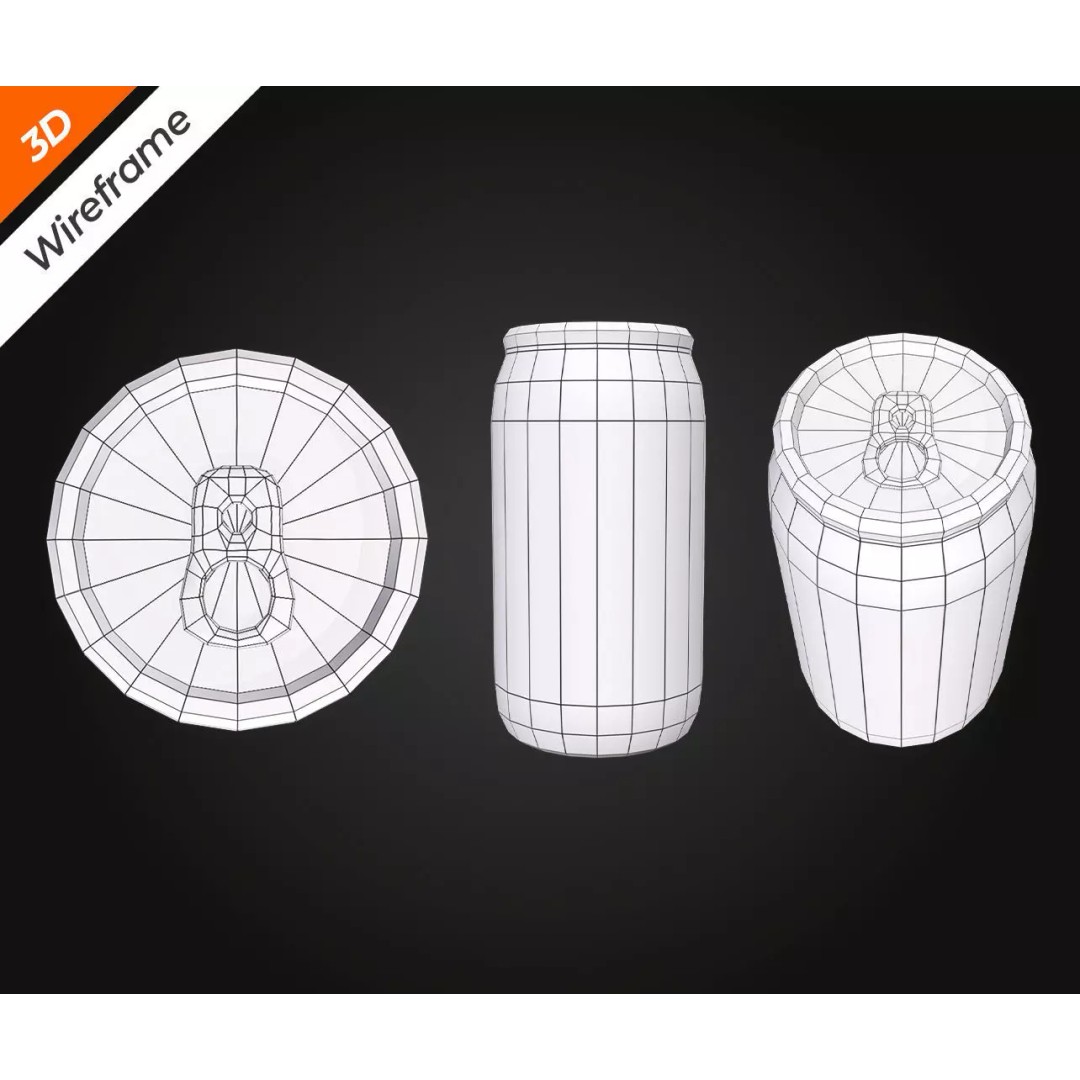 Soda Cans 3D Model – Low Poly Game Asset, PBR Textures, FBX - View 14