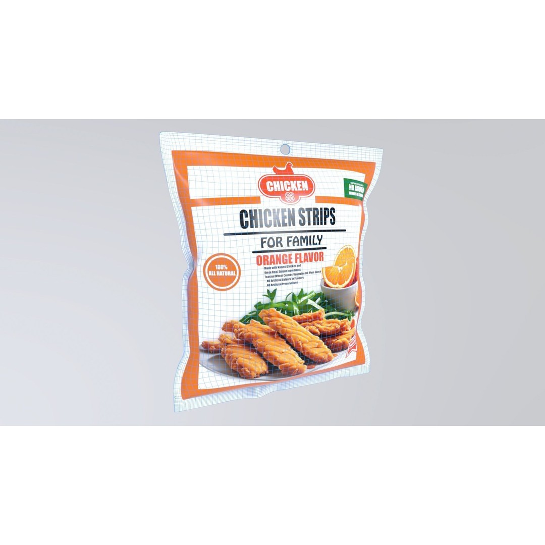 Chicken Strips 3D Model – Low Poly Game Asset, FBX, PBR Textures - View 10