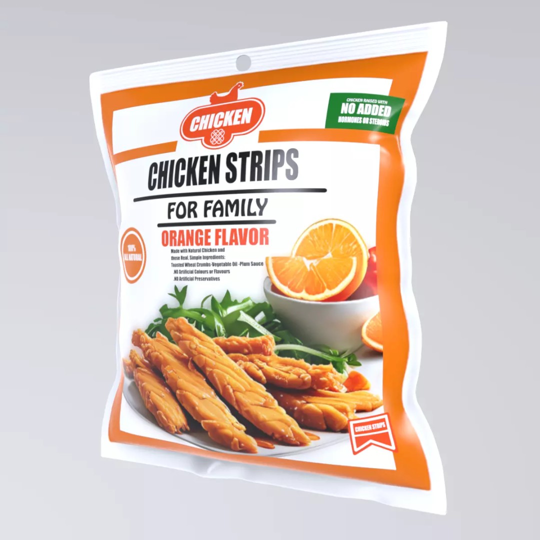 Chicken Strips 3D Model – Low Poly Game Asset, FBX, PBR Textures - View 2