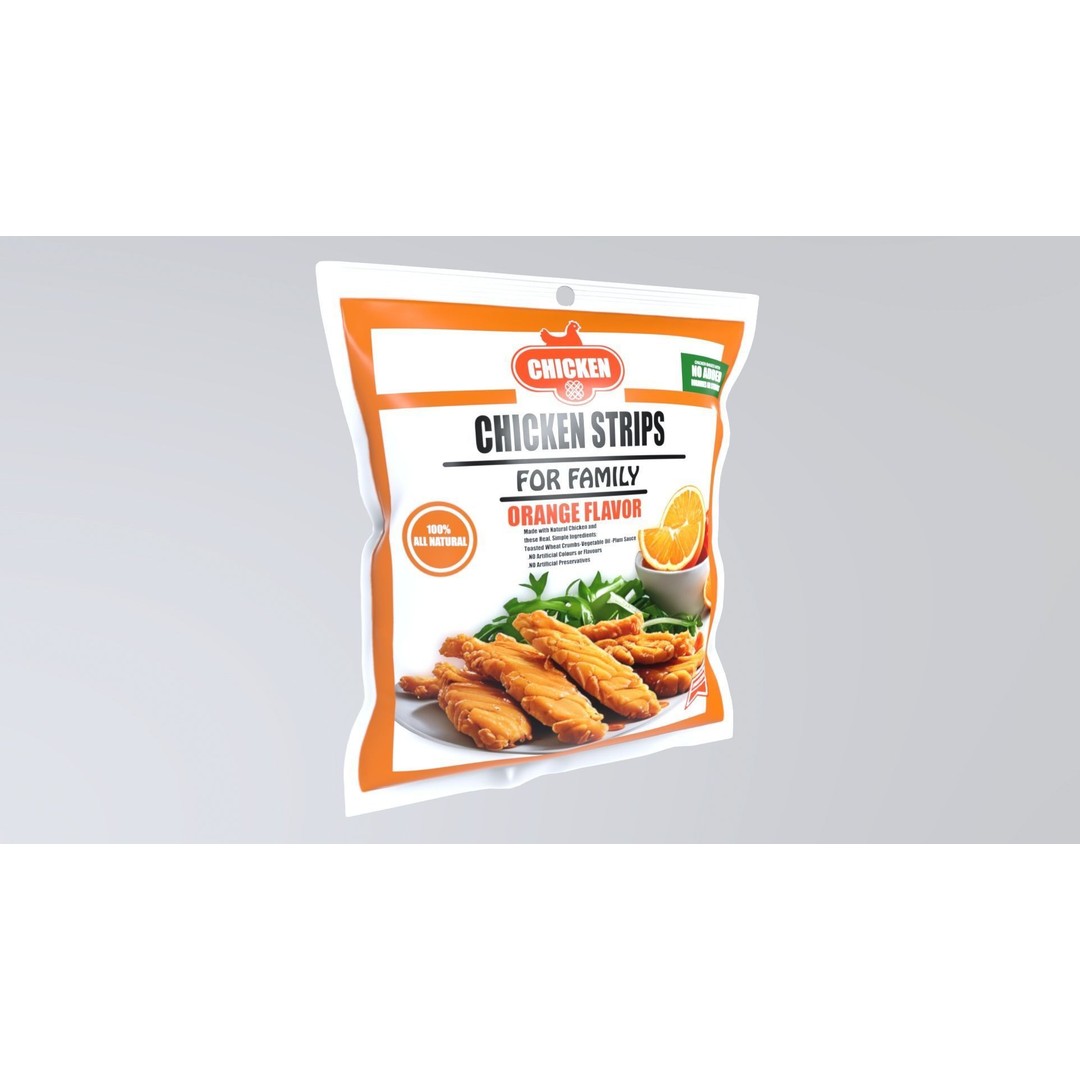 Chicken Strips 3D Model – Low Poly Game Asset, FBX, PBR Textures - View 3