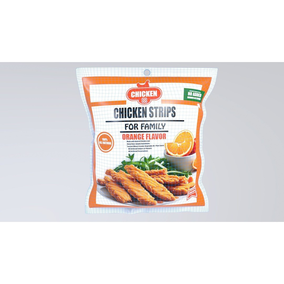 Chicken Strips 3D Model – Low Poly Game Asset, FBX, PBR Textures - View 9