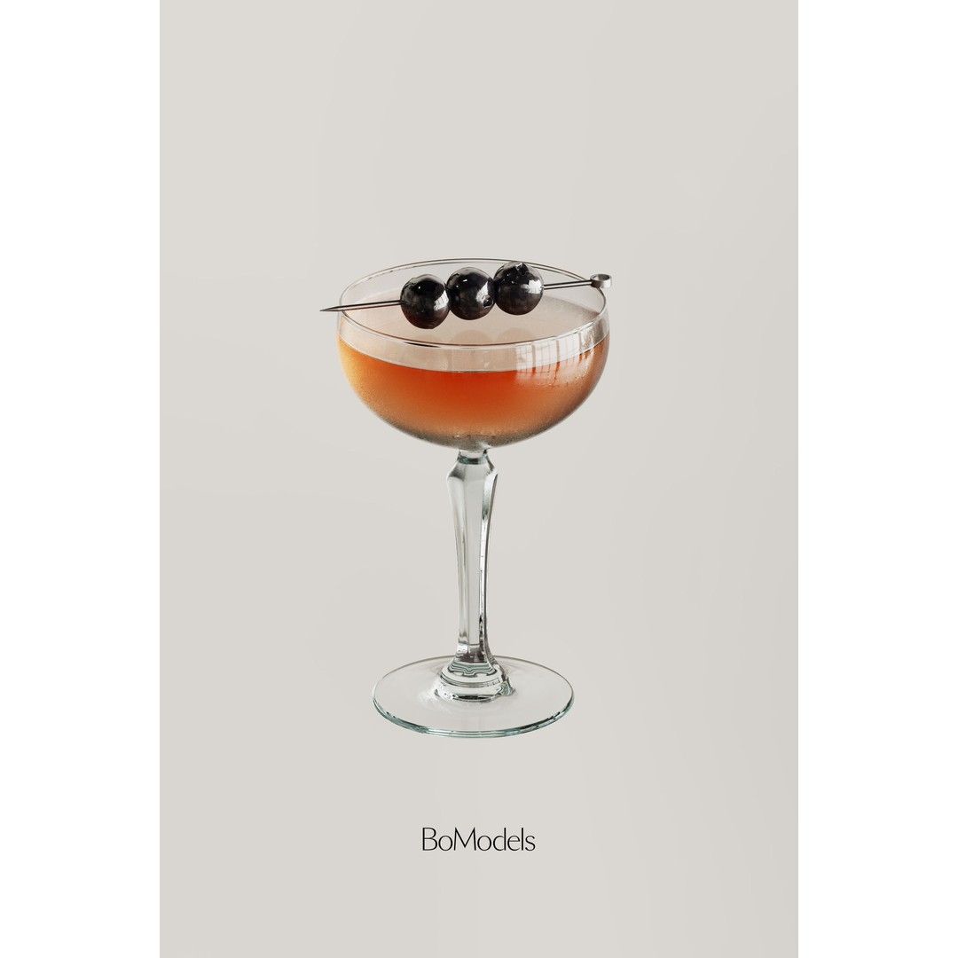 Roy Boy Cocktail 3D Model – PBR Textured Beverage Asset, FBX - View 3