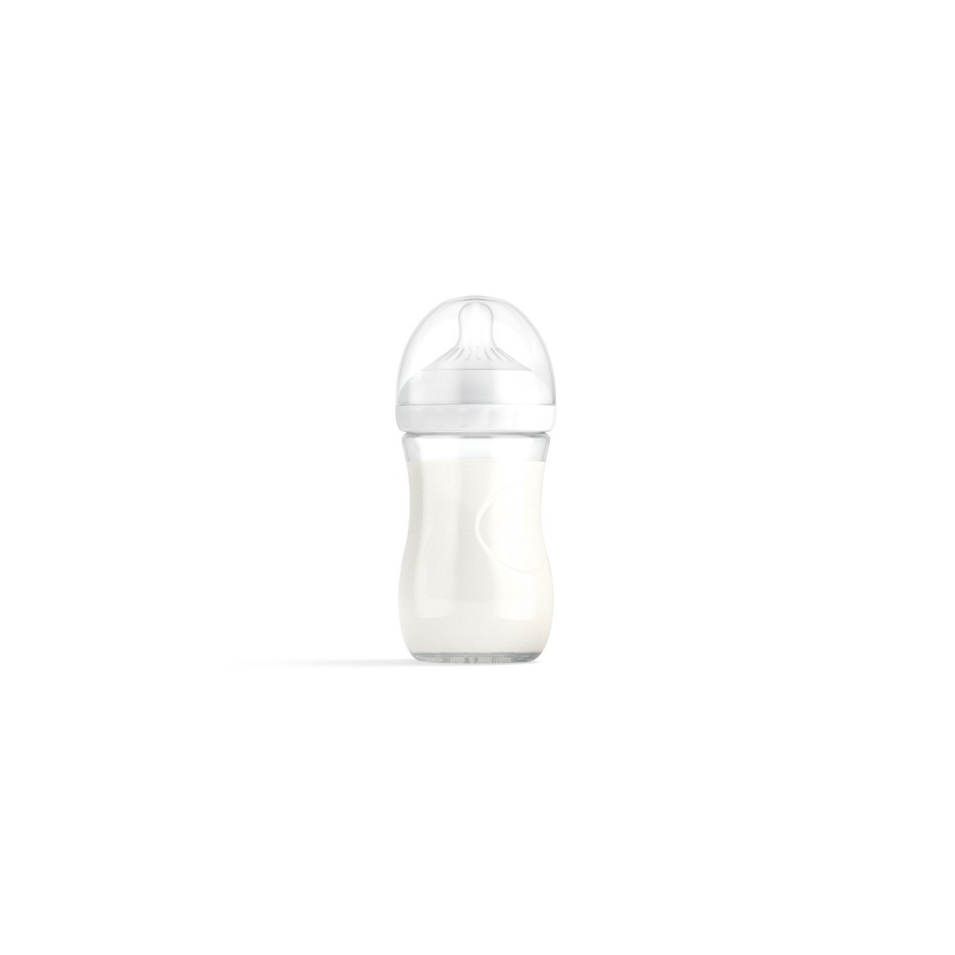 Plastic Baby Bottle 3D Model – Realistic Feeding Container, PBR Textures - View 3