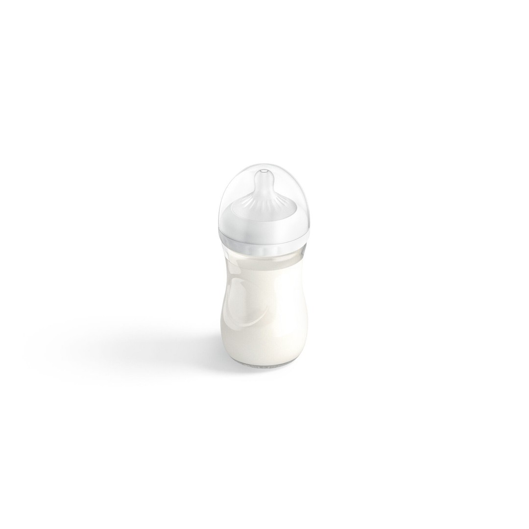 Plastic Baby Bottle 3D Model – Realistic Feeding Container, PBR Textures - View 5