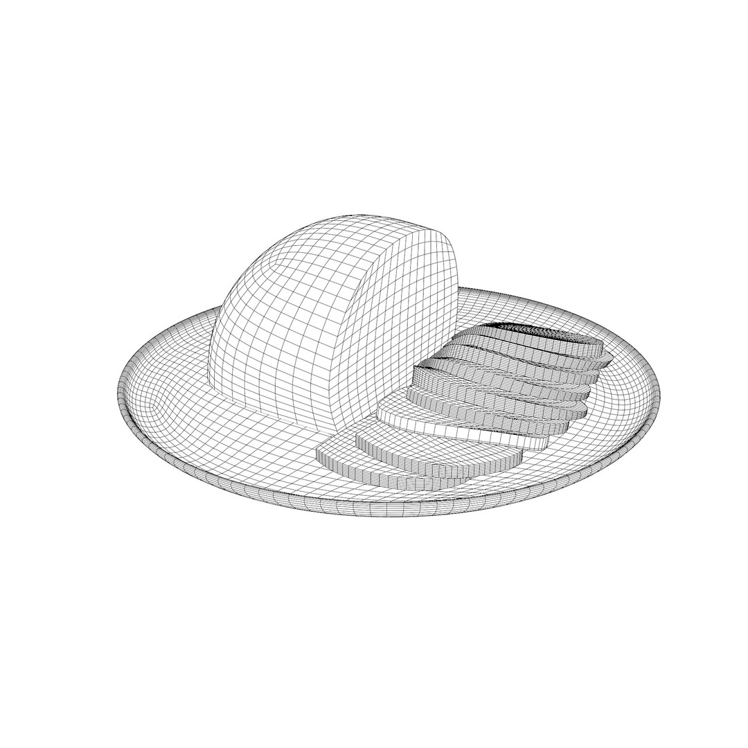 Honey Glazed Ham Slices 3D Model – Low Poly Food Asset, FBX - View 10