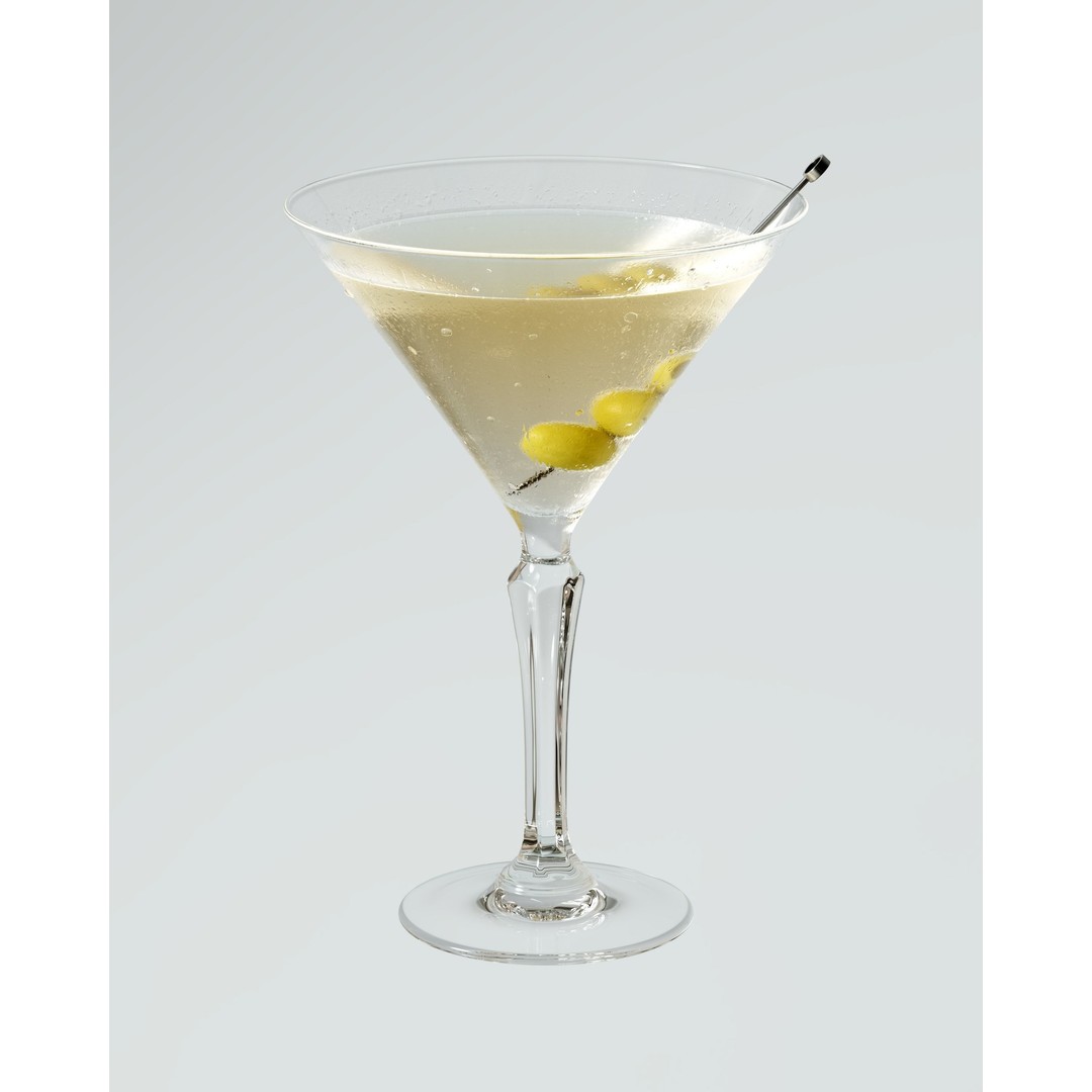 Dry Martini Cocktail 3D Model – Realistic PBR Asset, FBX - View 5