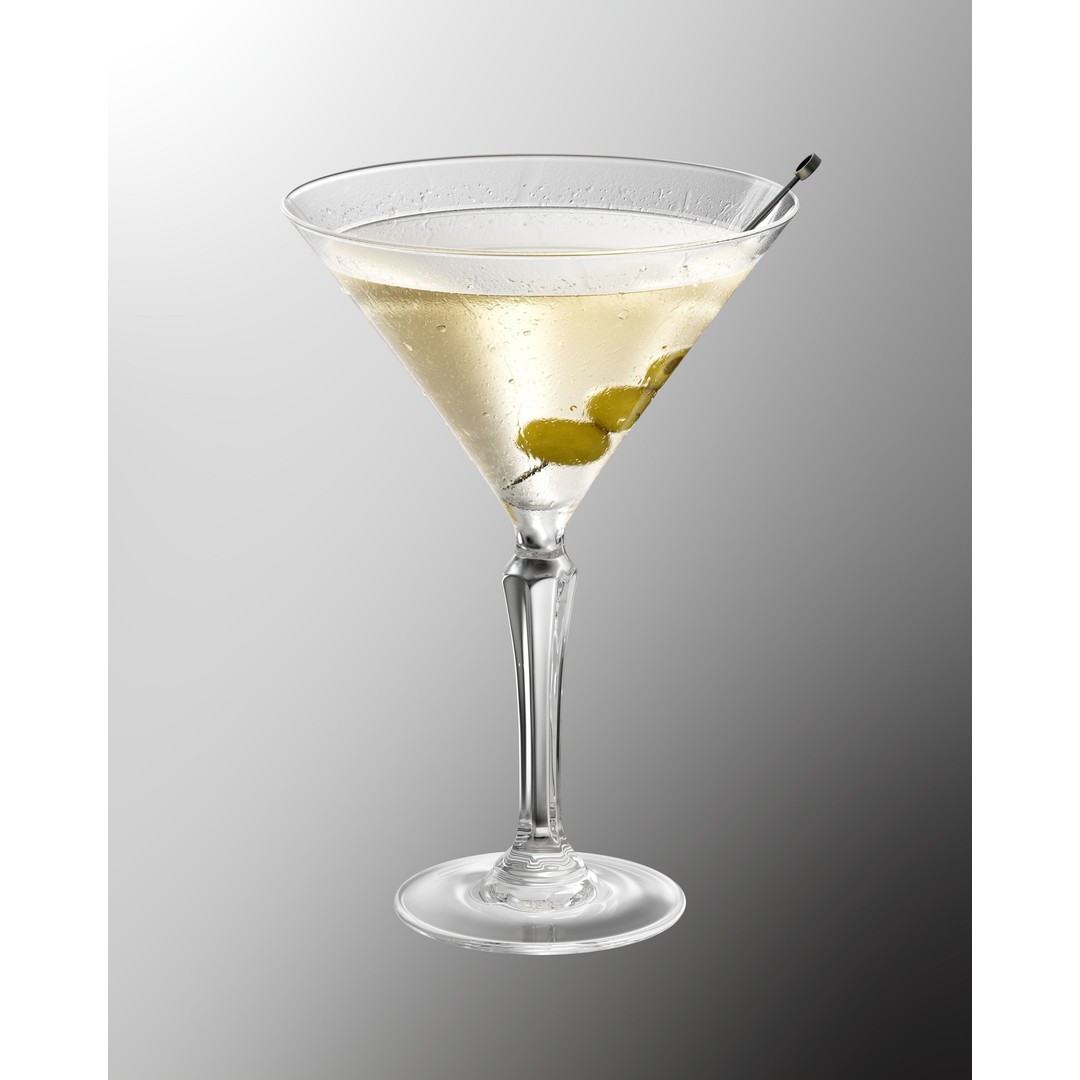 Dry Martini Cocktail 3D Model – Realistic PBR Asset, FBX - View 6