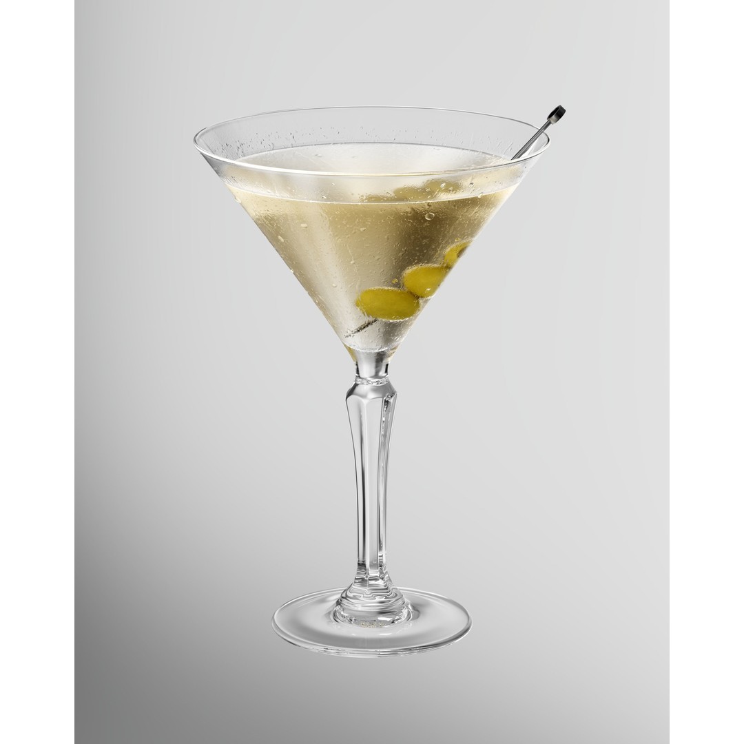 Dry Martini Cocktail 3D Model – Realistic PBR Asset, FBX - View 7