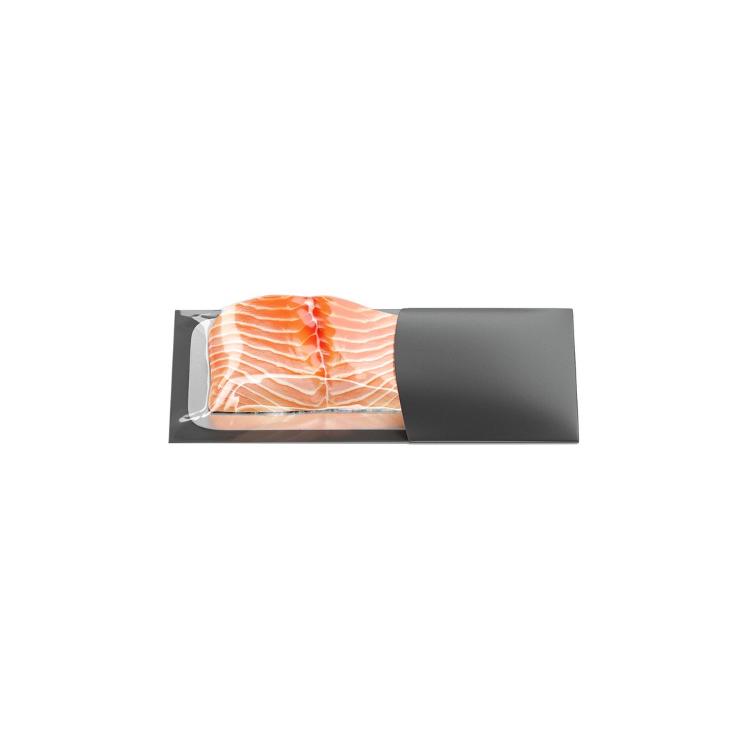 Black Salmon Carton Pack 3D Model – Realistic Cardboard Container, FBX - View 5