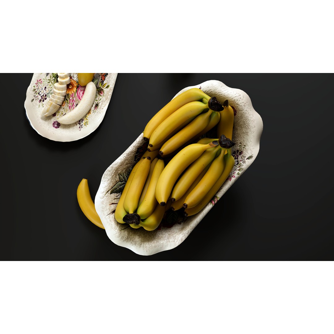 Banana 3D Model – Low Poly PBR Asset, FBX Format - View 9