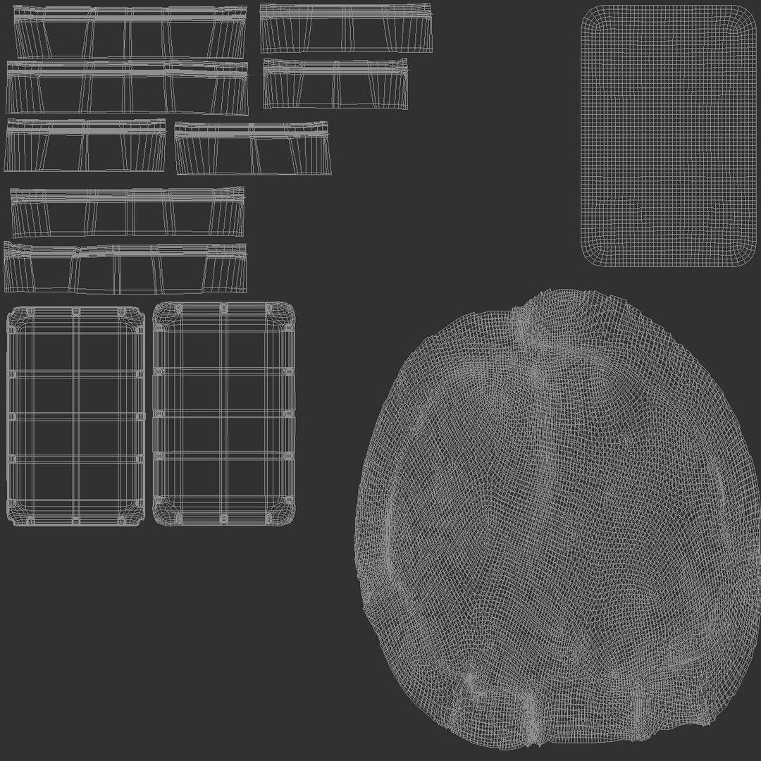 Transparent Plastic Beef Pack 3D Model – Realistic Raw Meat Tray, FBX - View 7