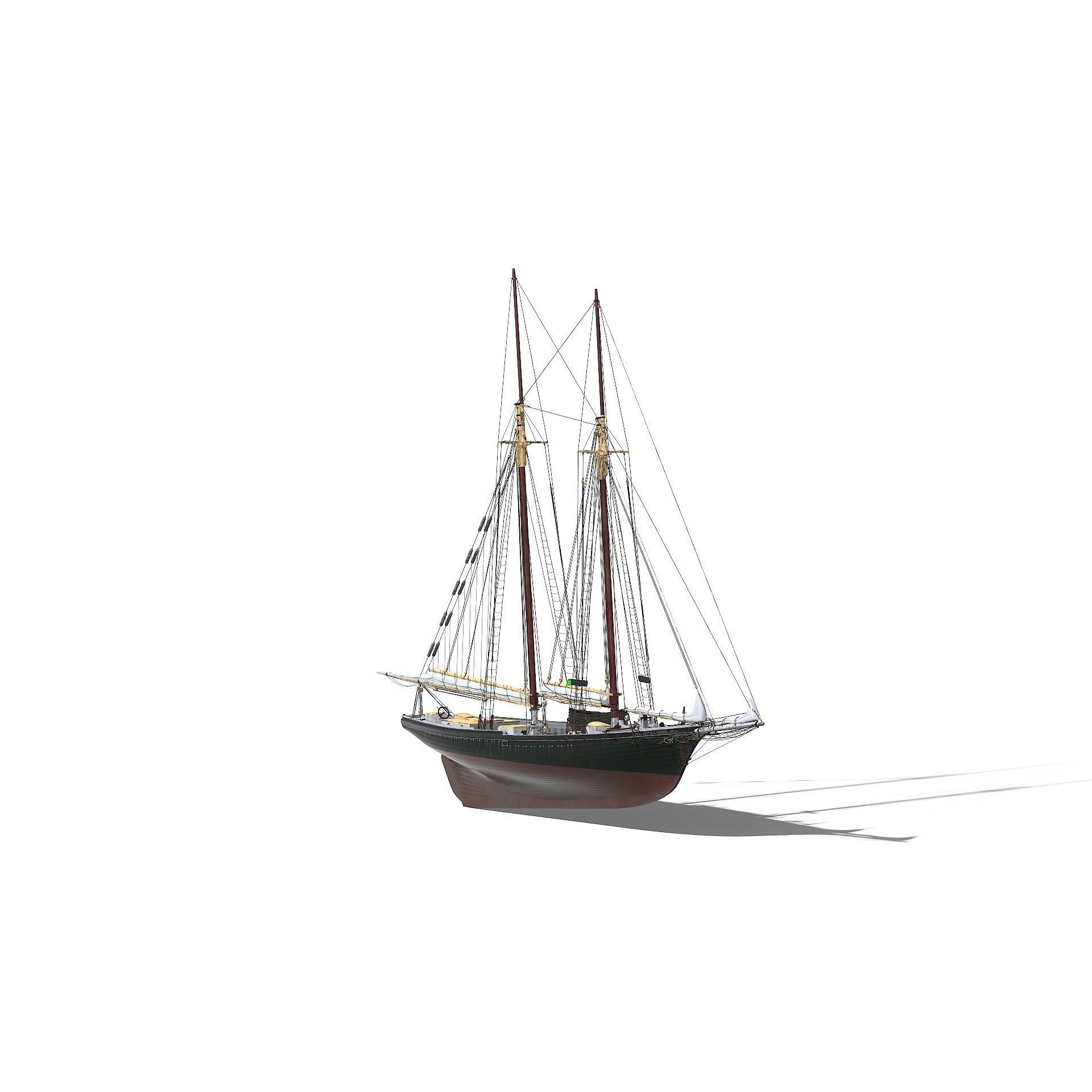 Fishing Schooner Lettie G. Howard - PBR Game-Ready 3D Model - View 16
