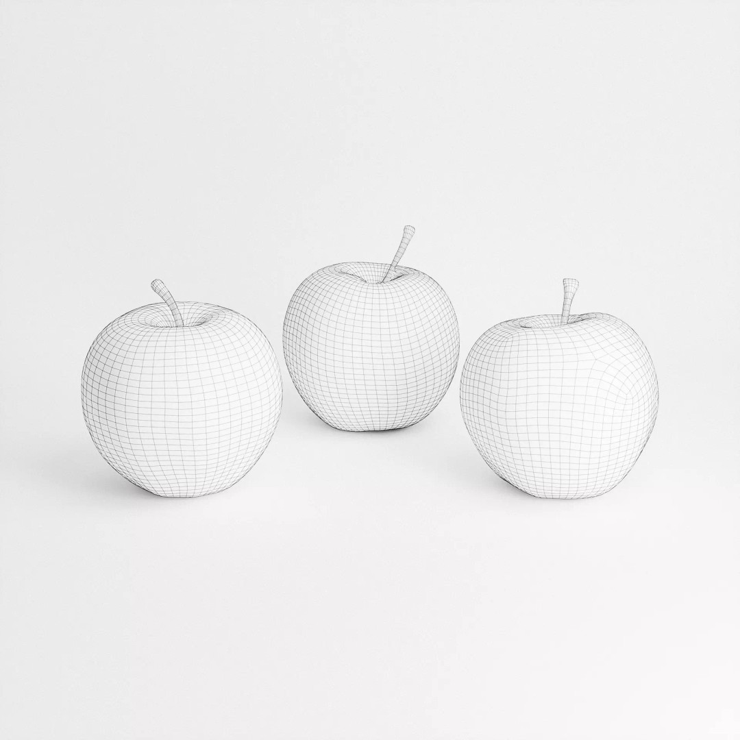 Gala Apples 3D Model – Low Poly PBR Fruit Asset, FBX & OBJ Formats