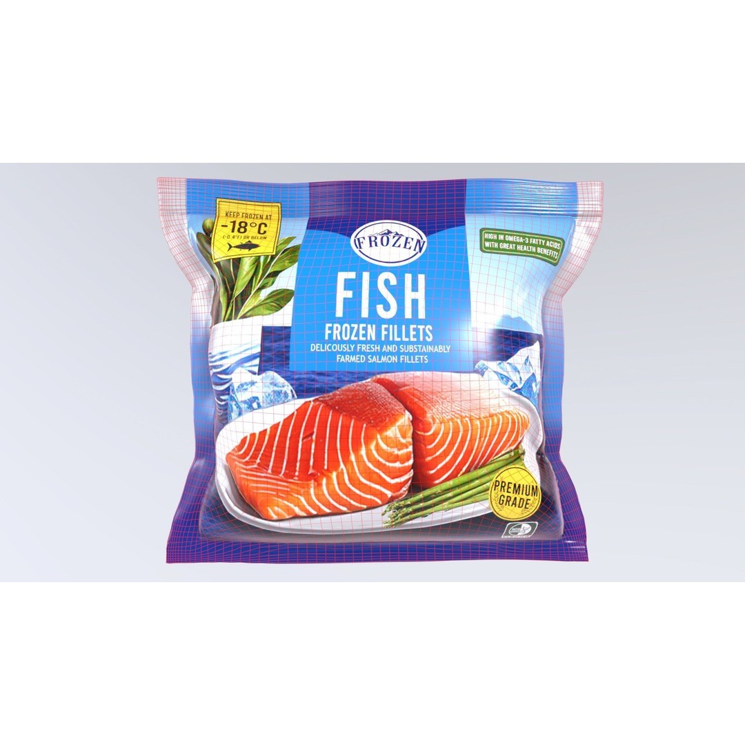 Frozen Fish 3D Model – Low Poly Game Asset, FBX, PBR Textures - View 9