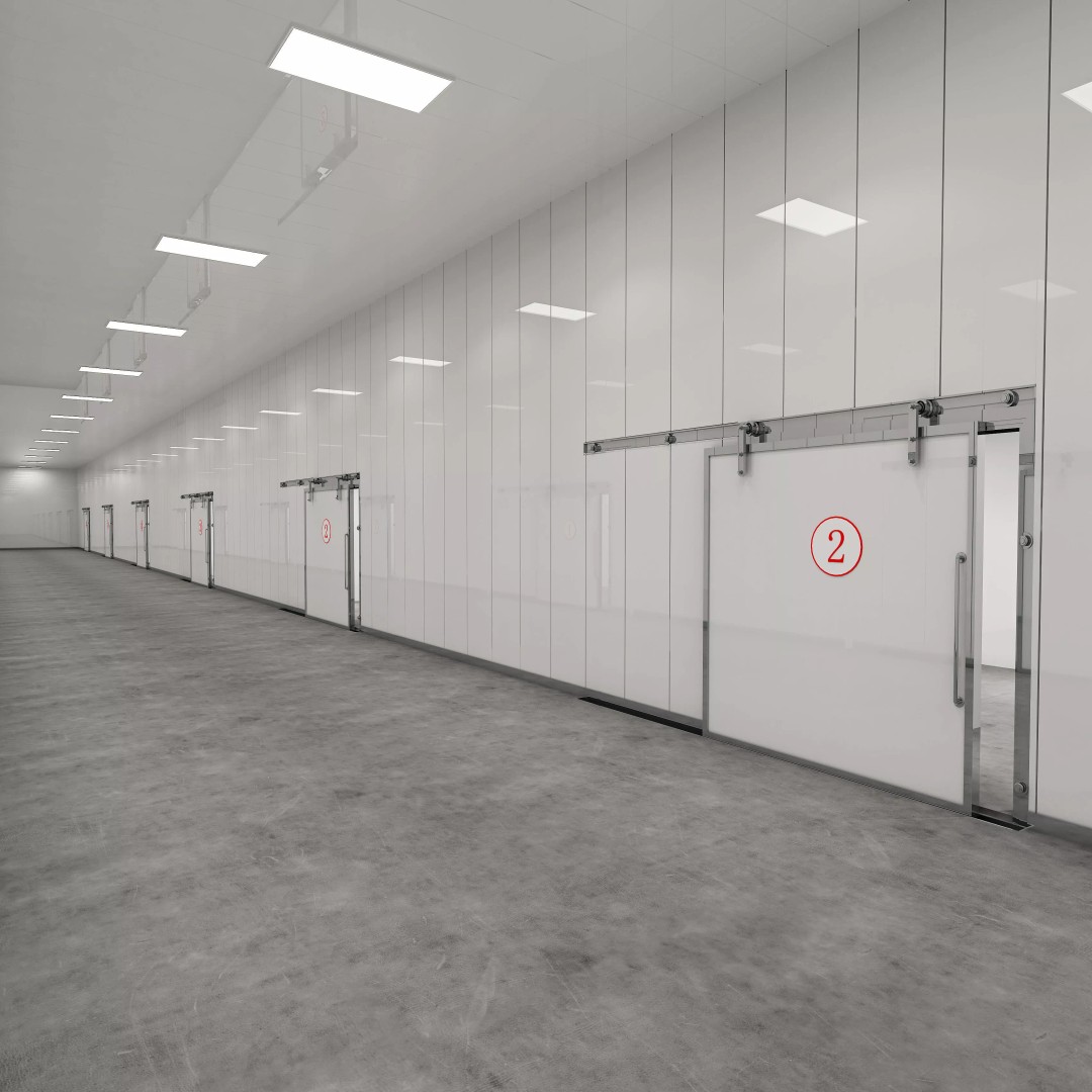 Industrial Freezer 3D Model – Cold Chain Warehouse Corridor, FBX - View 4
