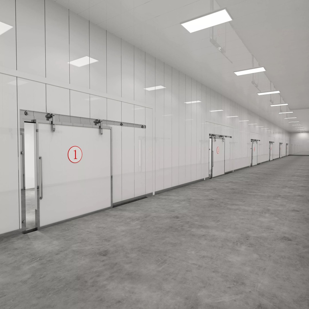 Industrial Freezer 3D Model – Cold Chain Warehouse Corridor, FBX - View 5