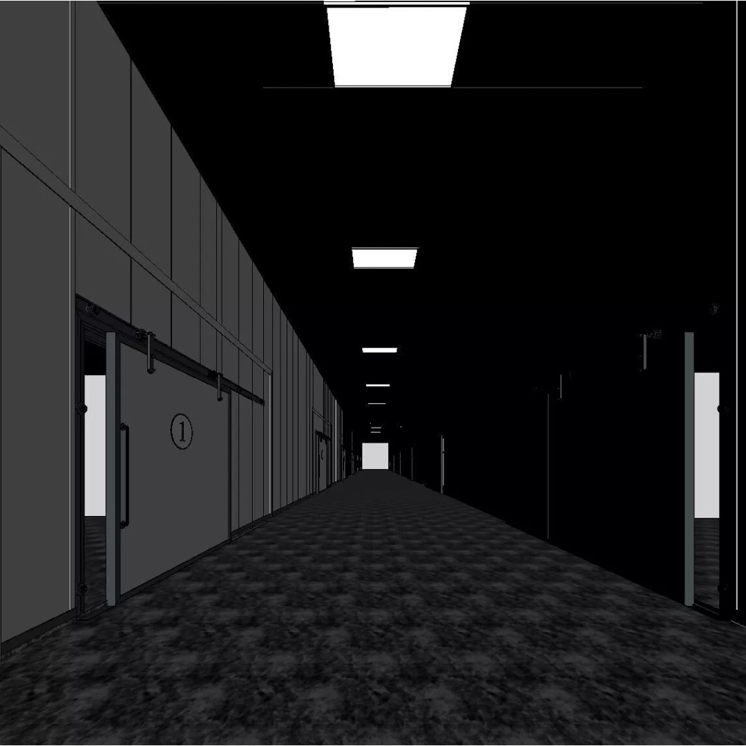 Industrial Freezer 3D Model – Cold Chain Warehouse Corridor, FBX - View 7