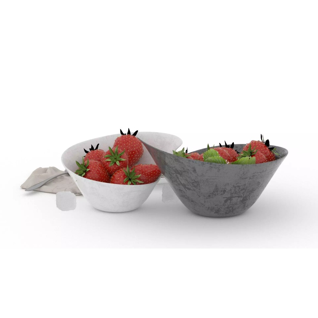 Strawberry 3D Model – Fully Textured Scene with Lighting Setup - View 10