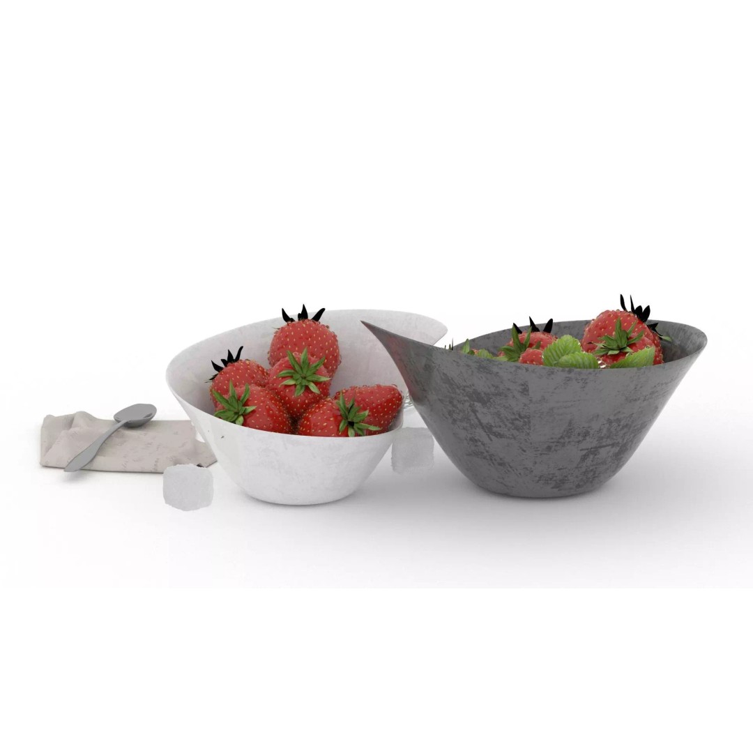 Strawberry 3D Model – Fully Textured Scene with Lighting Setup - View 11