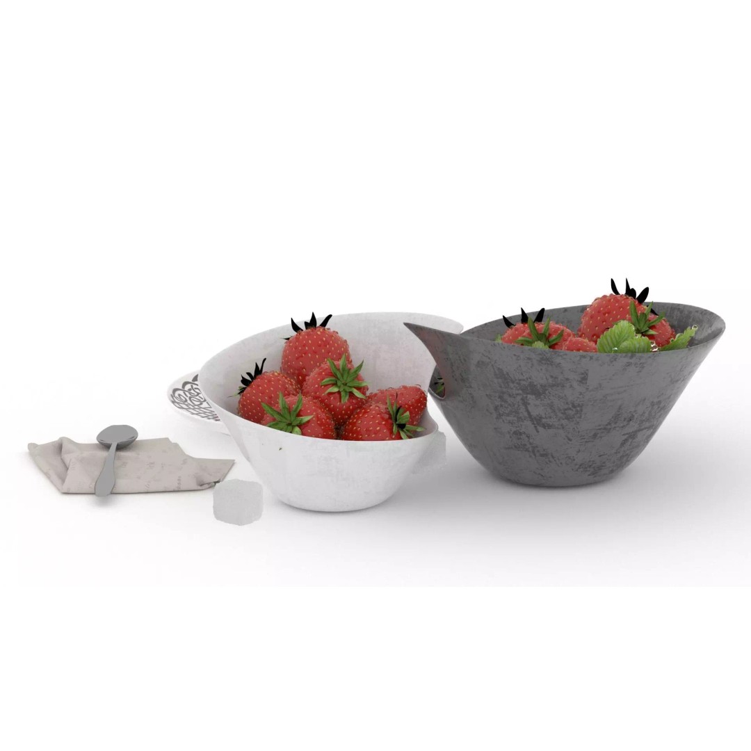 Strawberry 3D Model – Fully Textured Scene with Lighting Setup - View 12