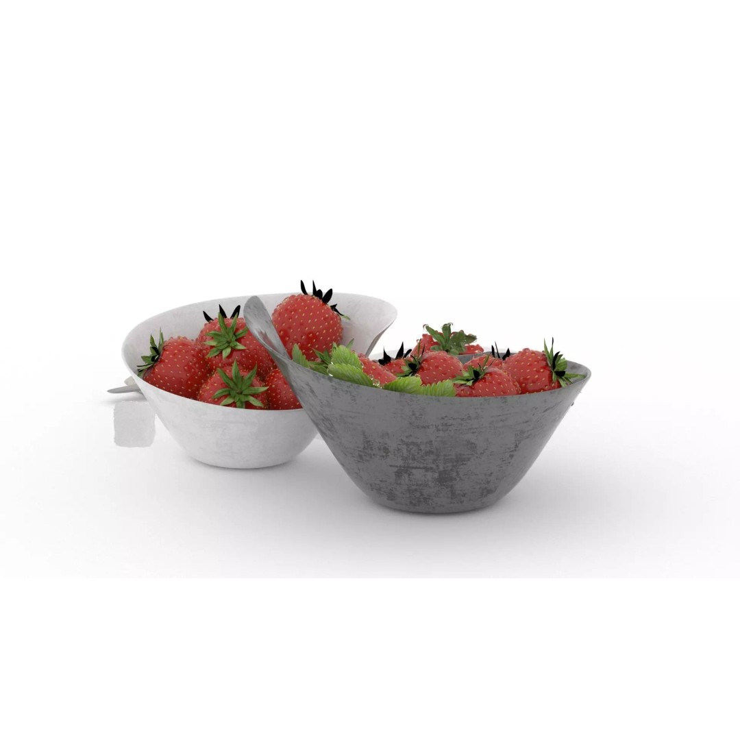 Strawberry 3D Model – Fully Textured Scene with Lighting Setup - View 9