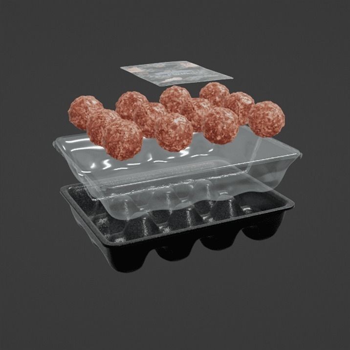 Meatballs 3D Model – High-Quality Polygon Mesh, FBX, Blender - View 7
