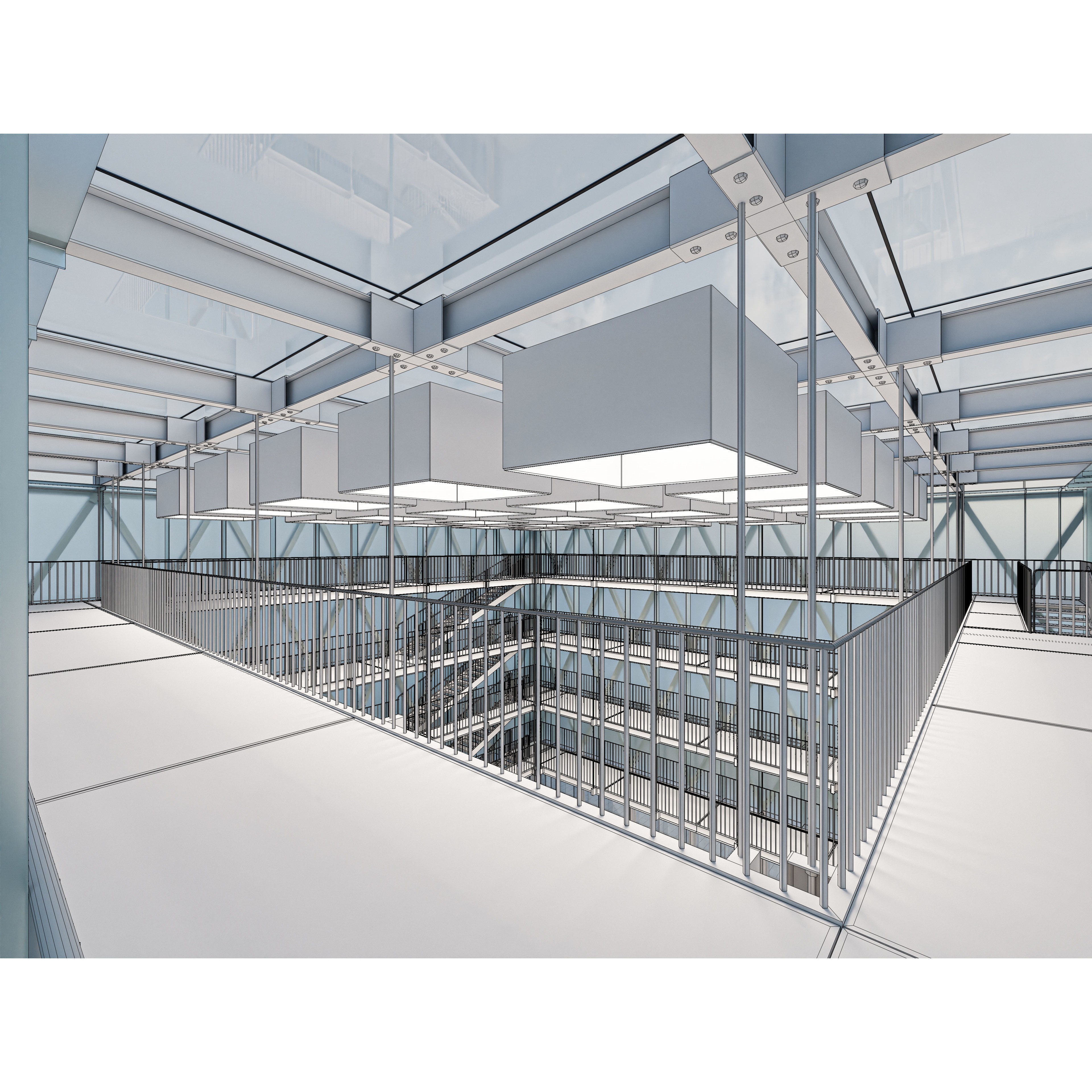 Modern Exhibition Pavilion - Low-Poly Game-Ready 3D Model