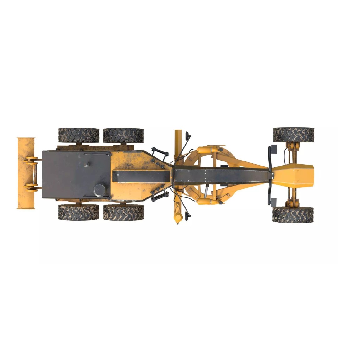 140M Motor Grader 3D Model – Low Poly Game Asset, PBR Textures - View 6