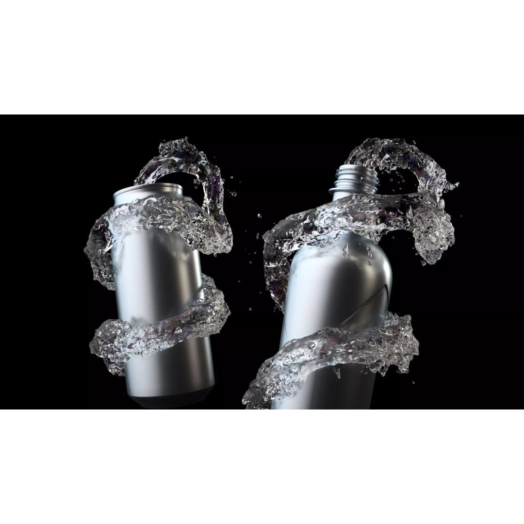 Splash Water 3D Model – Animated Fluid Simulation, Alembic - View 2