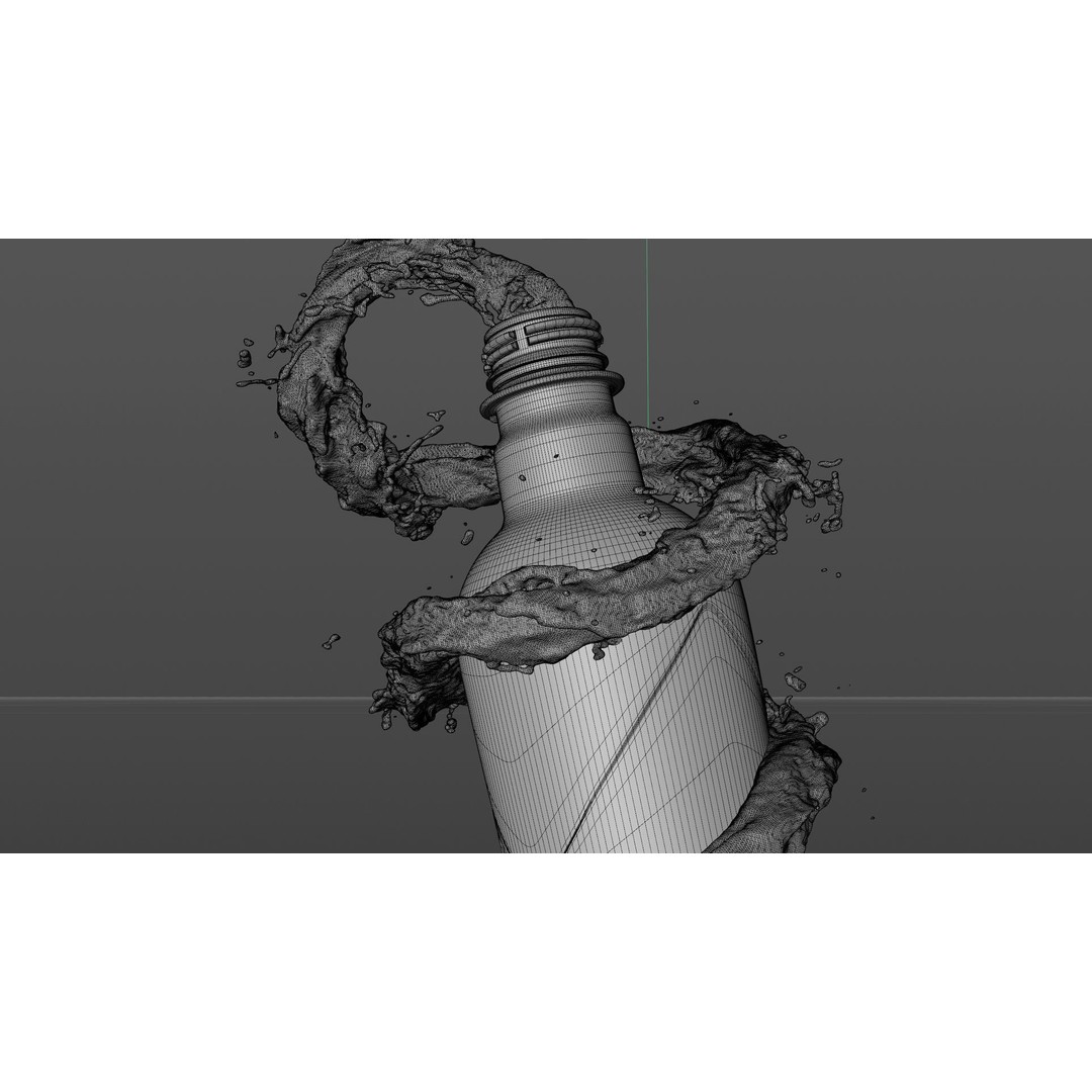 Splash Water 3D Model – Animated Fluid Simulation, Alembic - View 3