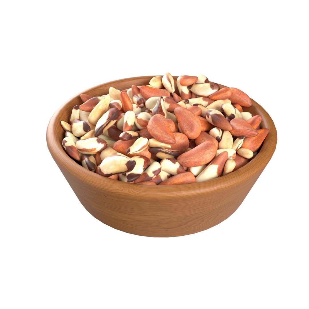 Brazilian Nuts 3D Model – Low Poly Collection, Blender, FBX, OBJ - View 8