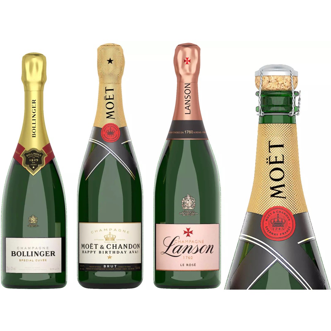 Champagne and Wine Bottles 3D Model – PBR Textured, OBJ & FBX Formats - View 2