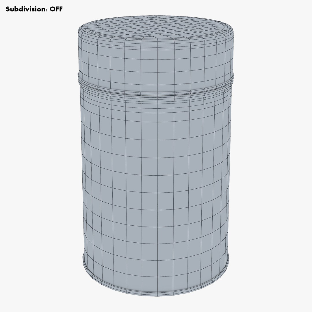 Kitchen Storage Steel Jar 3D Model – Realistic Metal Canister, PBR Textures - View 10