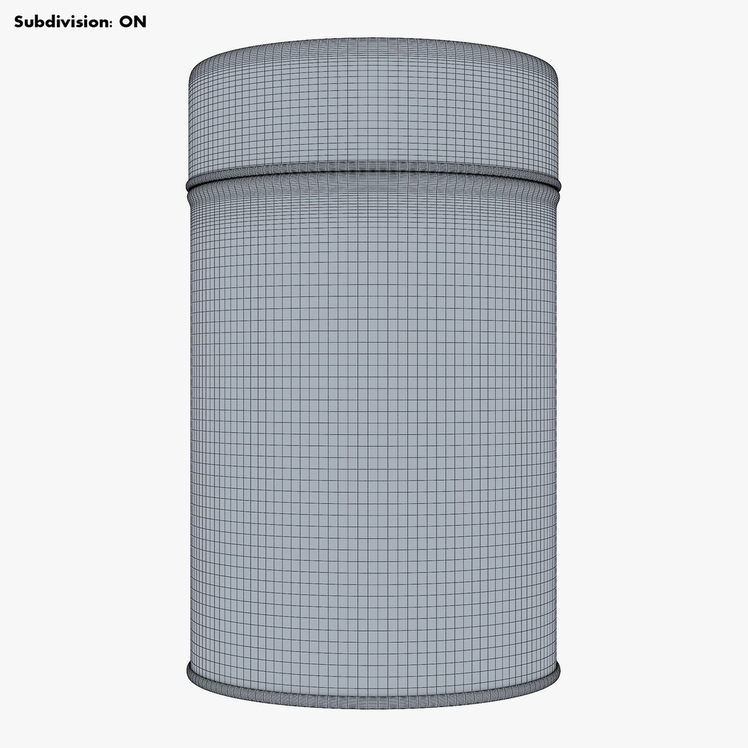 Kitchen Storage Steel Jar 3D Model – Realistic Metal Canister, PBR Textures - View 11