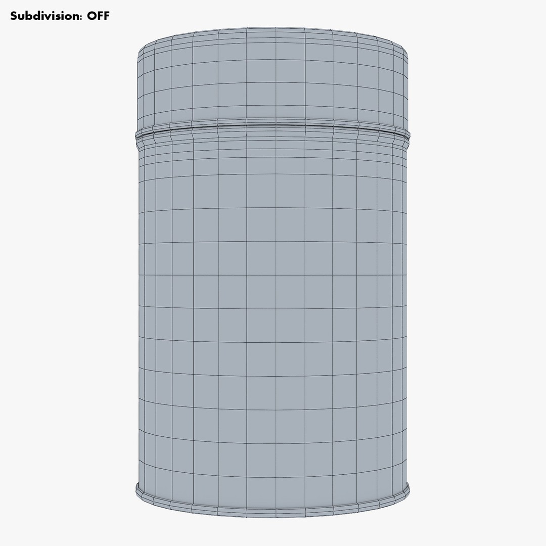 Kitchen Storage Steel Jar 3D Model – Realistic Metal Canister, PBR Textures - View 12