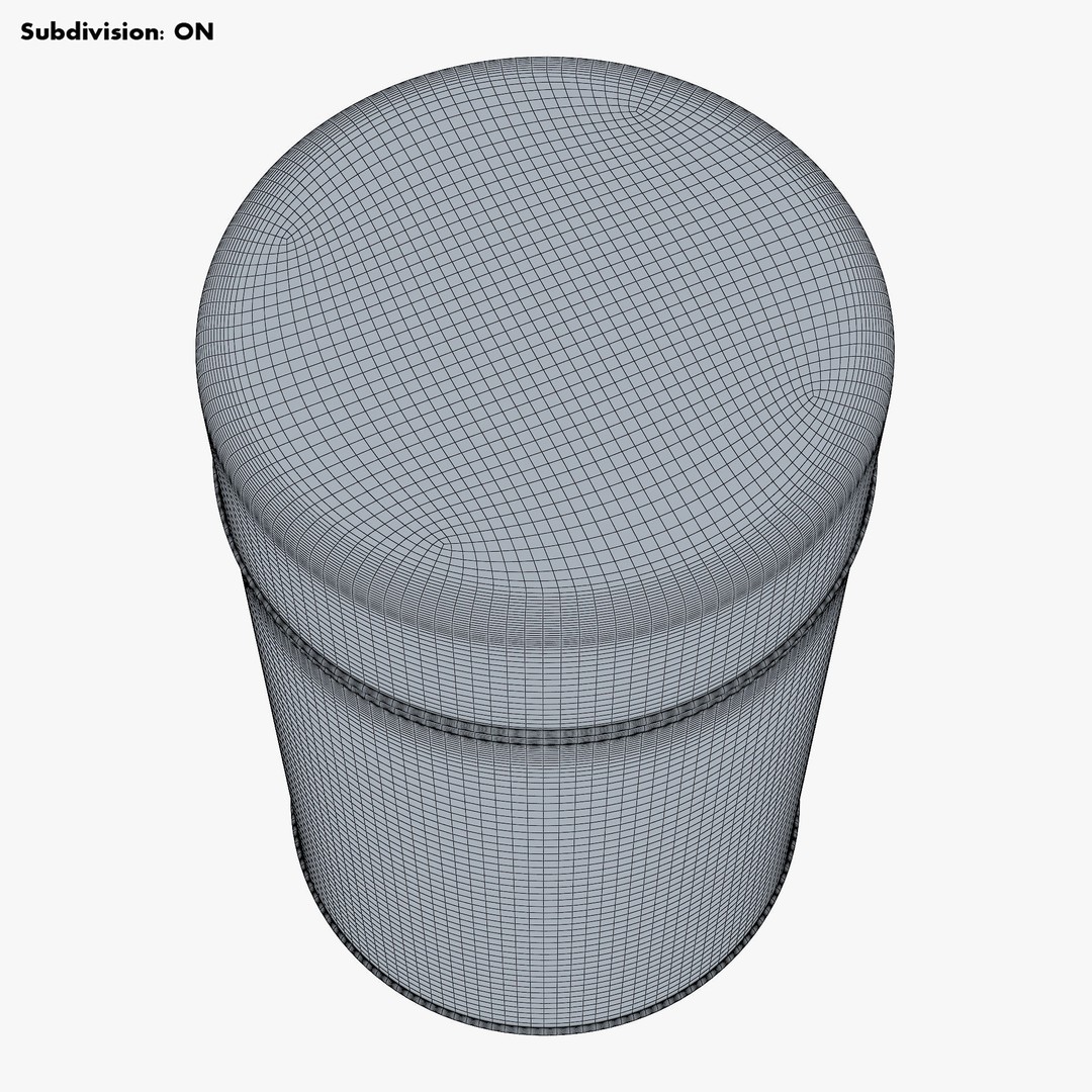Kitchen Storage Steel Jar 3D Model – Realistic Metal Canister, PBR Textures - View 13