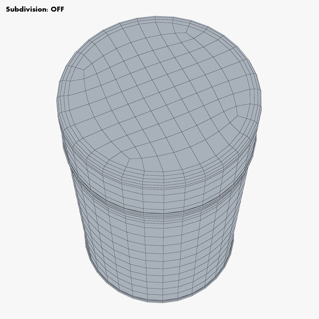 Kitchen Storage Steel Jar 3D Model – Realistic Metal Canister, PBR Textures - View 14