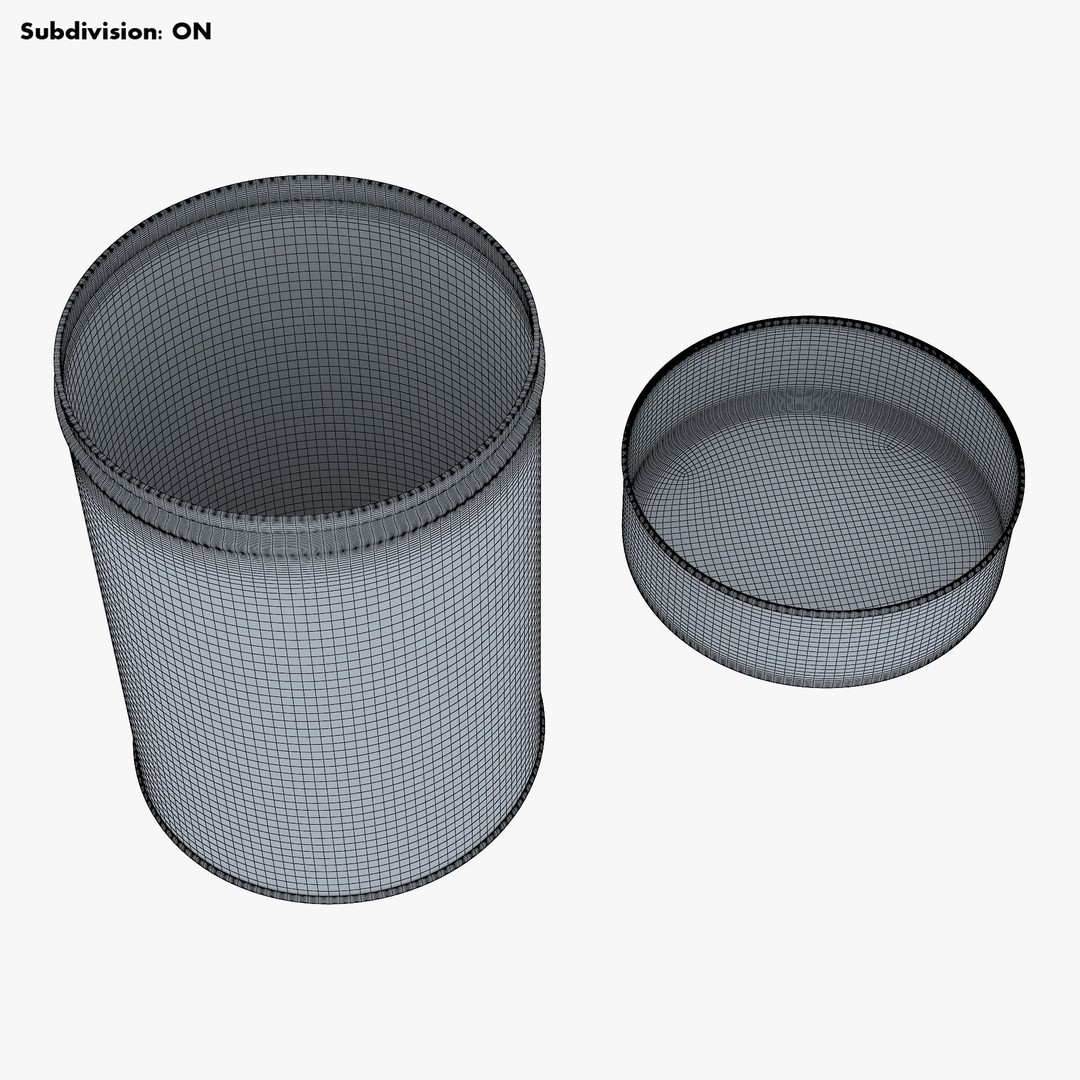 Kitchen Storage Steel Jar 3D Model – Realistic Metal Canister, PBR Textures - View 15